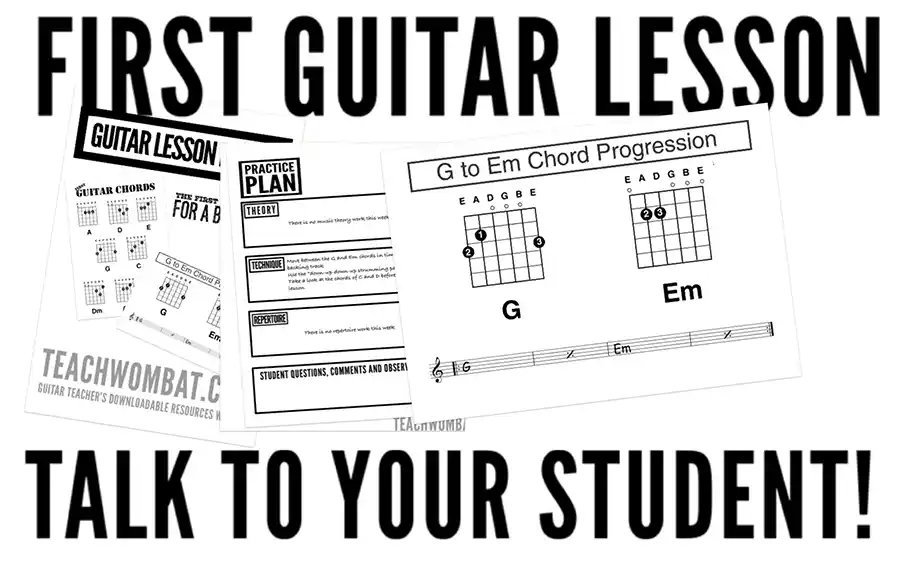 how to teach guitar lessons to a beginner