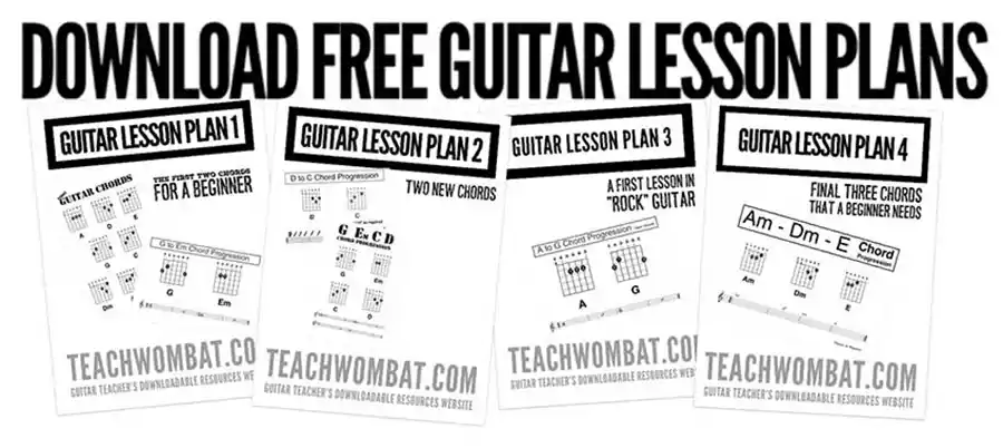 free PDF guitar lesson plans for beginning guitar